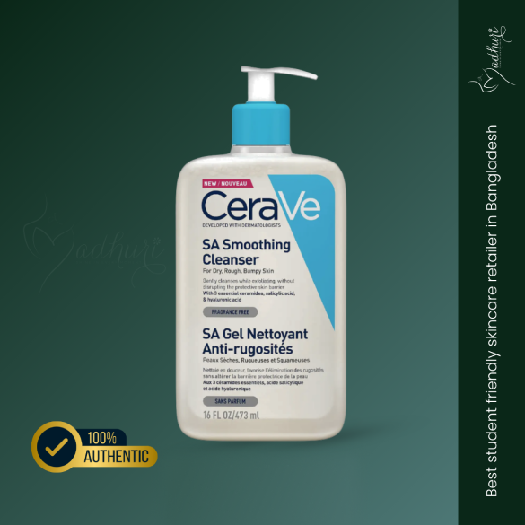 CeraVe SA Smoothing Cleanser for Dry, Rough, Bumpy Skin (236ml)